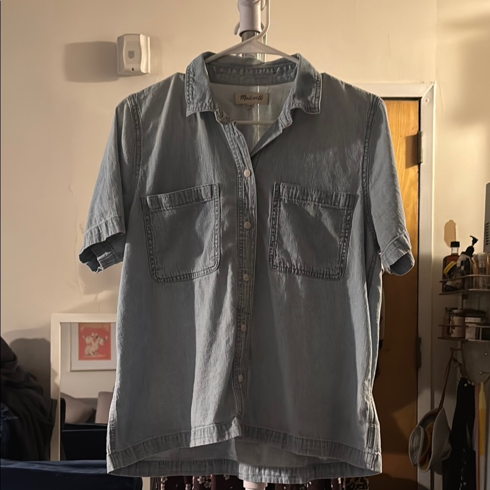 Madewell Denim Camp Shirt in Smithley Wash
